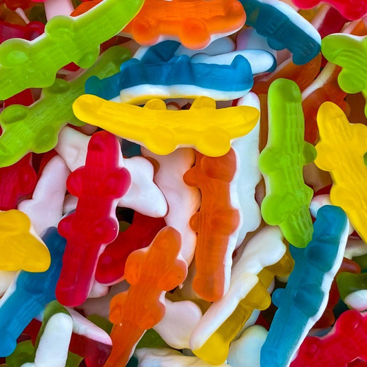 Crocodiles gélifiés - Bonbons multicolores au goût fruité (100 g)